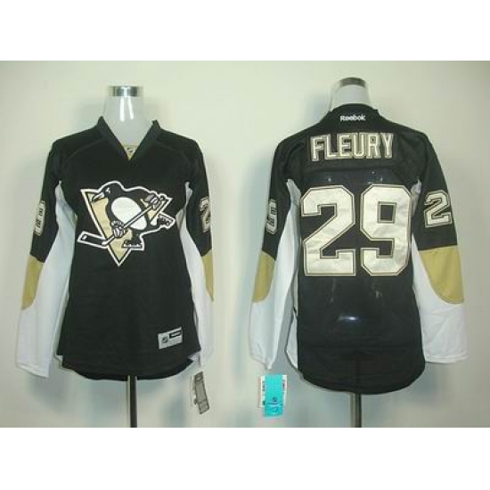Women Pittsburgh Penguins 29# M. Fleury black jerseys Women Pittsburgh Penguins 29# M. Fleury black jerseys
