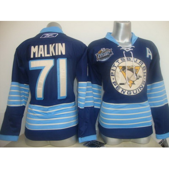 Women Pittsburgh Penguins 71 Malkin 2011 Winter Classic Dark Blue Jersey Women Pittsburgh Penguins 71 Malkin 2011 Winter Classic Dark Blue Jersey