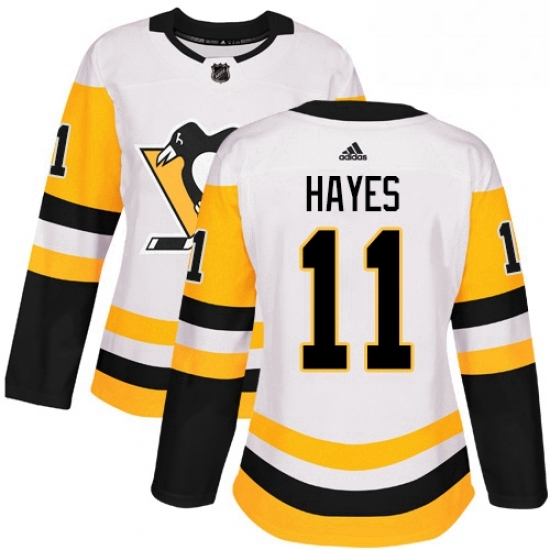Womens Adidas Pittsburgh Penguins 11 Jimmy Hayes Authentic White Away NHL Jersey Womens Adidas Pittsburgh Penguins 11 Jimmy Hayes Authentic White Away NHL Jersey