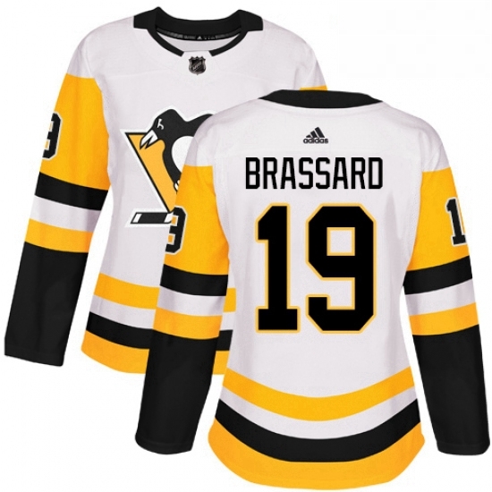 Womens Adidas Pittsburgh Penguins 19 Derick Brassard Authentic White Away NHL Jersey Womens Adidas Pittsburgh Penguins 19 Derick Brassard Authentic White Away NHL Jersey