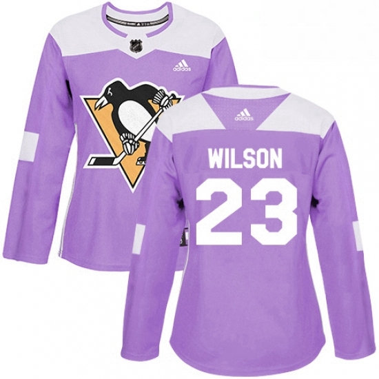 Womens Adidas Pittsburgh Penguins 23 Scott Wilson Authentic Purple Fights Cancer Practice NHL Jersey Womens Adidas Pittsburgh Penguins 23 Scott Wilson Authentic Purple Fights Cancer Practice NHL Jersey