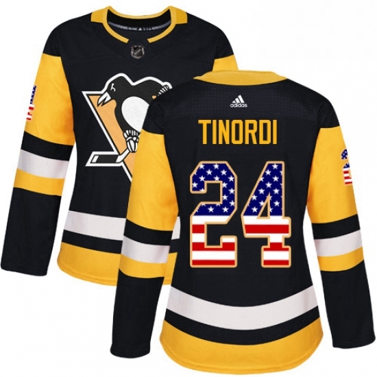 Womens Adidas Pittsburgh Penguins 24 Jarred Tinordi Authentic Black USA Flag Fashion NHL Jersey Womens Adidas Pittsburgh Penguins 24 Jarred Tinordi Authentic Black USA Flag Fashion NHL Jersey