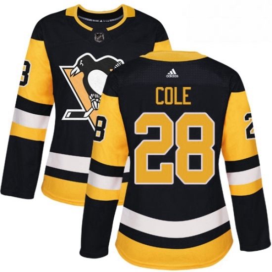 Womens Adidas Pittsburgh Penguins 28 Ian Cole Authentic Black Home NHL Jersey Womens Adidas Pittsburgh Penguins 28 Ian Cole Authentic Black Home NHL Jersey