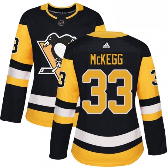 Womens Adidas Pittsburgh Penguins 33 Greg McKegg Authentic Black Home NHL Jersey Womens Adidas Pittsburgh Penguins 33 Greg McKegg Authentic Black Home NHL Jersey
