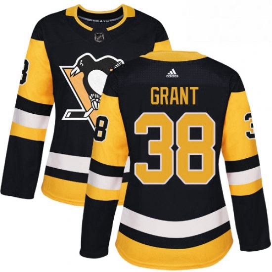 Womens Adidas Pittsburgh Penguins 38 Derek Grant Authentic Black Home NHL Jersey Womens Adidas Pittsburgh Penguins 38 Derek Grant Authentic Black Home NHL Jersey