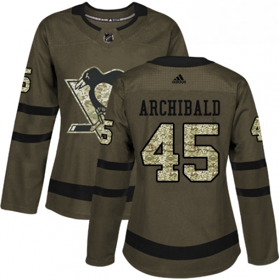 Womens Adidas Pittsburgh Penguins 45 Josh Archibald Authentic Green Salute to Service NHL Jersey Womens Adidas Pittsburgh Penguins 45 Josh Archibald Authentic Green Salute to Service NHL Jersey