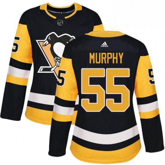 Womens Adidas Pittsburgh Penguins 55 Larry Murphy Authentic Black Home NHL Jersey Womens Adidas Pittsburgh Penguins 55 Larry Murphy Authentic Black Home NHL Jersey