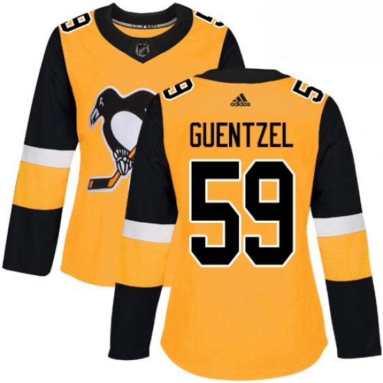 Womens Adidas Pittsburgh Penguins 59 Jake Guentzel Authentic Gold Alternate NHL Jersey Womens Adidas Pittsburgh Penguins 59 Jake Guentzel Authentic Gold Alternate NHL Jersey