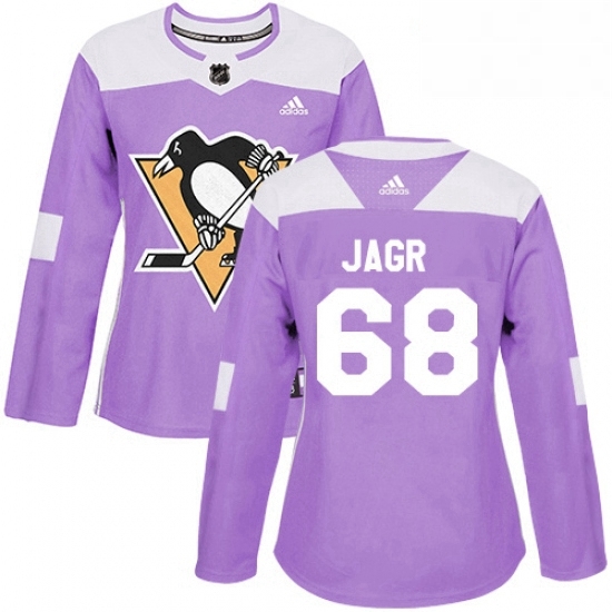Womens Adidas Pittsburgh Penguins 68 Jaromir Jagr Authentic Purple Fights Cancer Practice NHL Jersey Womens Adidas Pittsburgh Penguins 68 Jaromir Jagr Authentic Purple Fights Cancer Practice NHL Jersey