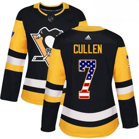 Womens Adidas Pittsburgh Penguins 7 Matt Cullen Authentic Black USA Flag Fashion NHL Jersey Womens Adidas Pittsburgh Penguins 7 Matt Cullen Authentic Black USA Flag Fashion NHL Jersey