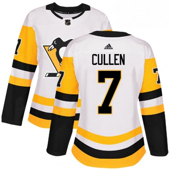 Womens Adidas Pittsburgh Penguins 7 Matt Cullen Authentic White Away NHL Jersey Womens Adidas Pittsburgh Penguins 7 Matt Cullen Authentic White Away NHL Jersey