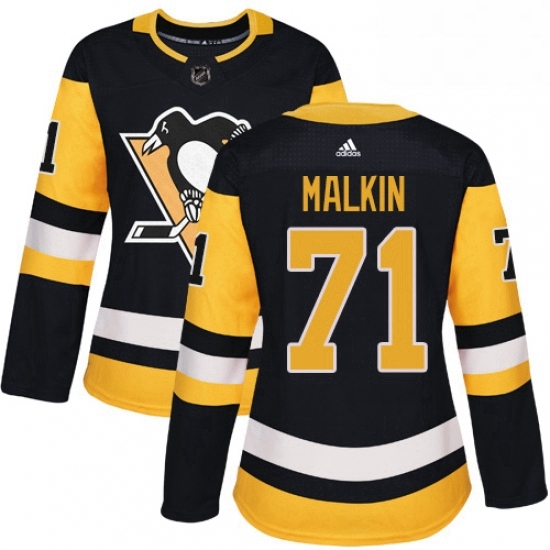 Womens Adidas Pittsburgh Penguins 71 Evgeni Malkin Authentic Black Home NHL Jersey Womens Adidas Pittsburgh Penguins 71 Evgeni Malkin Authentic Black Home NHL Jersey