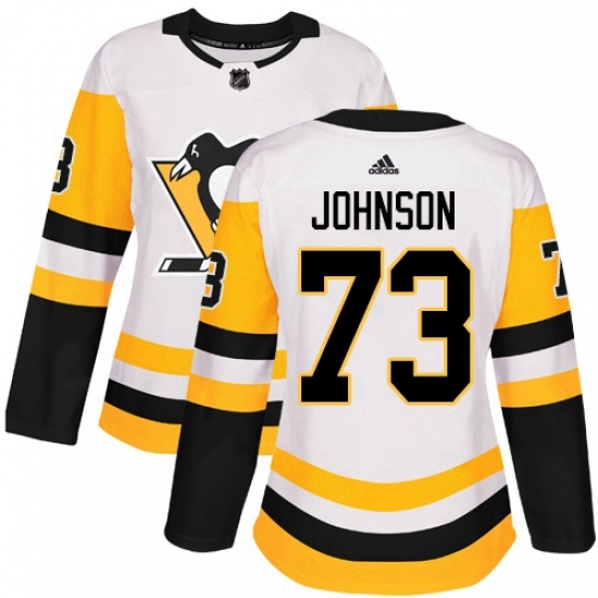 Womens Adidas Pittsburgh Penguins 73 Jack Johnson Authentic White Away NHL Jersey Womens Adidas Pittsburgh Penguins 73 Jack Johnson Authentic White Away NHL Jersey