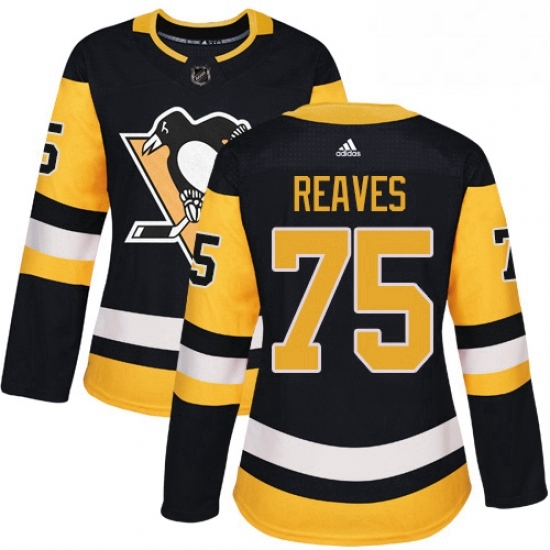 Womens Adidas Pittsburgh Penguins 75 Ryan Reaves Authentic Black Home NHL Jersey Womens Adidas Pittsburgh Penguins 75 Ryan Reaves Authentic Black Home NHL Jersey