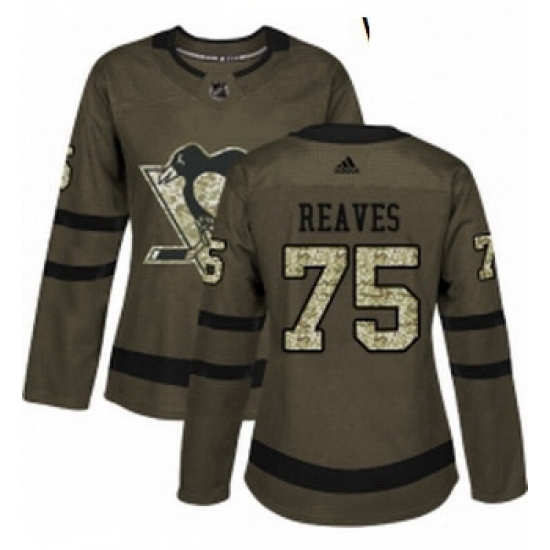 Womens Adidas Pittsburgh Penguins 75 Ryan Reaves Authentic Green Salute to Service NHL Jersey Womens Adidas Pittsburgh Penguins 75 Ryan Reaves Authentic Green Salute to Service NHL Jersey