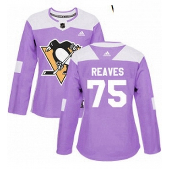 Womens Adidas Pittsburgh Penguins 75 Ryan Reaves Authentic Purple Fights Cancer Practice NHL Jersey Womens Adidas Pittsburgh Penguins 75 Ryan Reaves Authentic Purple Fights Cancer Practice NHL Jersey
