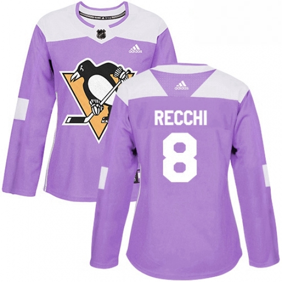 Womens Adidas Pittsburgh Penguins 8 Mark Recchi Authentic Purple Fights Cancer Practice NHL Jersey Womens Adidas Pittsburgh Penguins 8 Mark Recchi Authentic Purple Fights Cancer Practice NHL Jersey