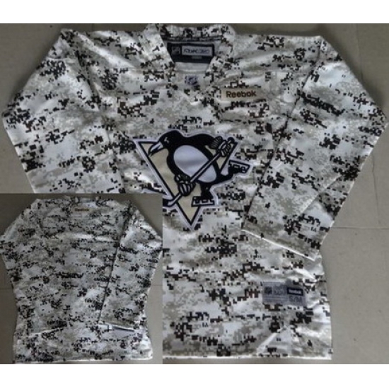 Kids Pittsburgh Penguins Blank White Camo NHL Jerseys Kids Pittsburgh Penguins Blank White Camo NHL Jerseys