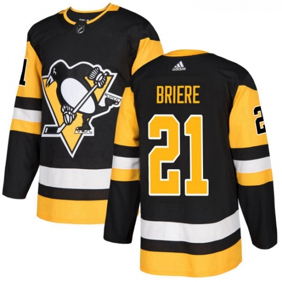 Youth Adidas Pittsburgh Penguins 21 Michel Briere Authentic Black Home NHL Jersey Youth Adidas Pittsburgh Penguins 21 Michel Briere Authentic Black Home NHL Jersey