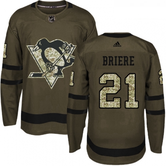 Youth Adidas Pittsburgh Penguins 21 Michel Briere Authentic Green Salute to Service NHL Jersey Youth Adidas Pittsburgh Penguins 21 Michel Briere Authentic Green Salute to Service NHL Jersey