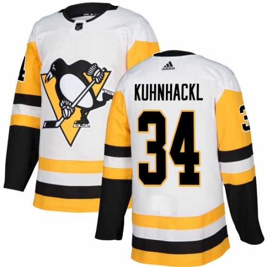 Youth Adidas Pittsburgh Penguins 34 Tom Kuhnhackl Authentic White Away NHL Jersey Youth Adidas Pittsburgh Penguins 34 Tom Kuhnhackl Authentic White Away NHL Jersey