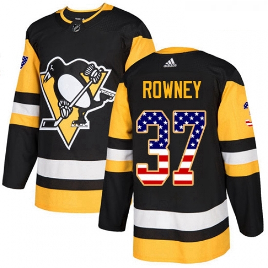 Youth Adidas Pittsburgh Penguins 37 Carter Rowney Authentic Black USA Flag Fashion NHL Jersey Youth Adidas Pittsburgh Penguins 37 Carter Rowney Authentic Black USA Flag Fashion NHL Jersey