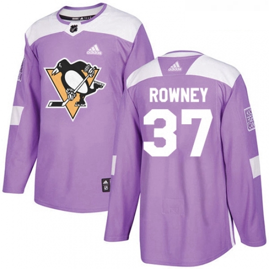 Youth Adidas Pittsburgh Penguins 37 Carter Rowney Authentic Purple Fights Cancer Practice NHL Jersey Youth Adidas Pittsburgh Penguins 37 Carter Rowney Authentic Purple Fights Cancer Practice NHL Jersey