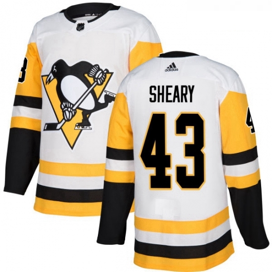 Youth Adidas Pittsburgh Penguins 43 Conor Sheary Authentic White Away NHL Jersey Youth Adidas Pittsburgh Penguins 43 Conor Sheary Authentic White Away NHL Jersey