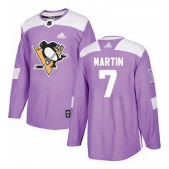 Youth Adidas Pittsburgh Penguins 7 Paul Martin Authentic Purple Fights Cancer Practice NHL Jersey Youth Adidas Pittsburgh Penguins 7 Paul Martin Authentic Purple Fights Cancer Practice NHL Jersey