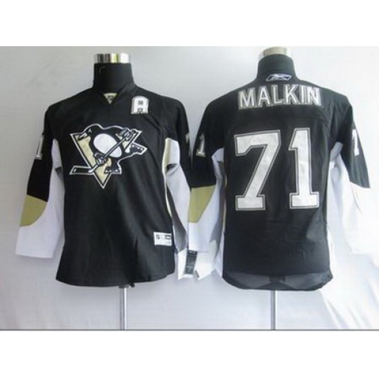 Youth Pittaburgh Penguins #71 black A patch kids jerseys Youth Pittaburgh Penguins #71 black A patch kids jerseys