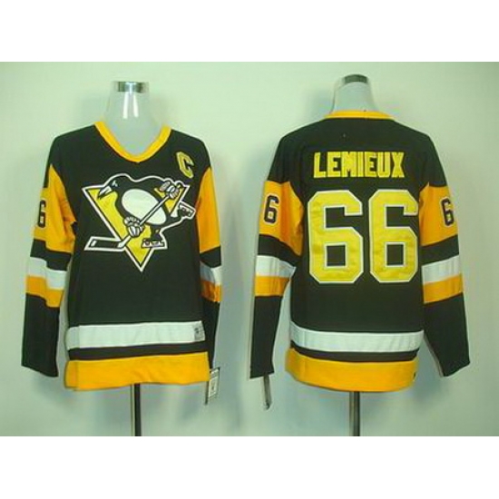 Youth Pittsburgh Penguins 66# MARIO LEMIEUX CCM 1991 Black Youth Pittsburgh Penguins 66# MARIO LEMIEUX CCM 1991 Black