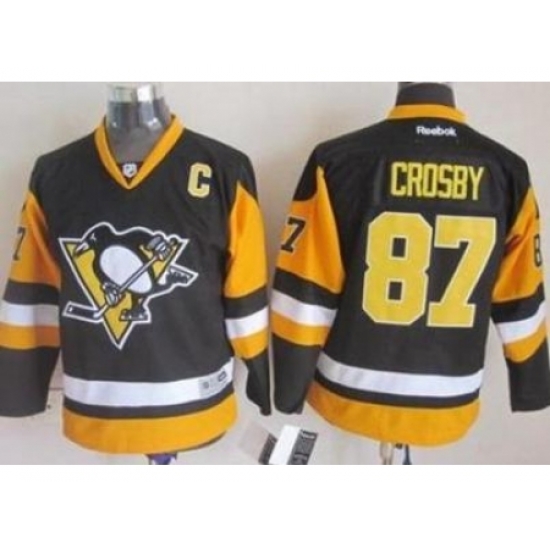 Youth Pittsburgh Penguins #87 Sidney Crosby Black Stitched NHL Jersey II Youth Pittsburgh Penguins #87 Sidney Crosby Black Stitched NHL Jersey II