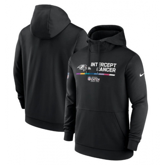 Men Baltimore Ravens 2022 Black Crucial Catch Therma Performance Pullover Hoodie Men Baltimore Ravens 2022 Black Crucial Catch Therma Performance Pullover Hoodie