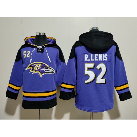 Men Baltimore Ravens 52 Ray Lewis Ageless Must Have Lace Up Pullover Hoodie Men Baltimore Ravens 52 Ray Lewis Ageless Must Have Lace Up Pullover Hoodie