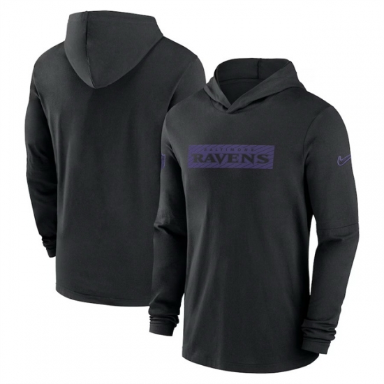 Men Baltimore Ravens Black Sideline Performance Hoodie Men Baltimore Ravens Black Sideline Performance Hoodie