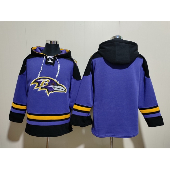 Men Baltimore Ravens Blank Ageless Must Have Lace Up Pullover Hoodie Men Baltimore Ravens Blank Ageless Must Have Lace Up Pullover Hoodie