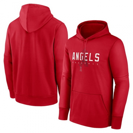 Men Los Angeles Angels Red Pregame Performance Pullover Hoodie Men Los Angeles Angels Red Pregame Performance Pullover Hoodie