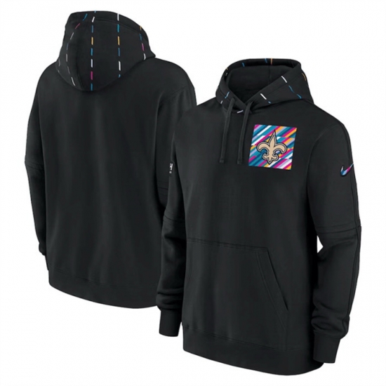 Men New Orleans Saints Black 2023 Crucial Catch Club Pullover Hoodie Men New Orleans Saints Black 2023 Crucial Catch Club Pullover Hoodie