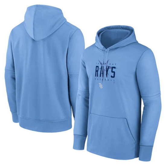Men Tampa Bay Rays Blue Pregame Performance Pullover Hoodie Men Tampa Bay Rays Blue Pregame Performance Pullover Hoodie
