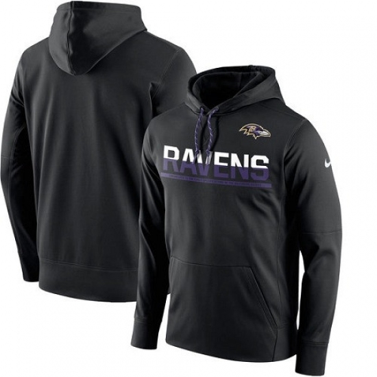 NFL Mens Baltimore Ravens Nike Black Sideline Circuit Pullover Performance Hoodie NFL Mens Baltimore Ravens Nike Black Sideline Circuit Pullover Performance Hoodie