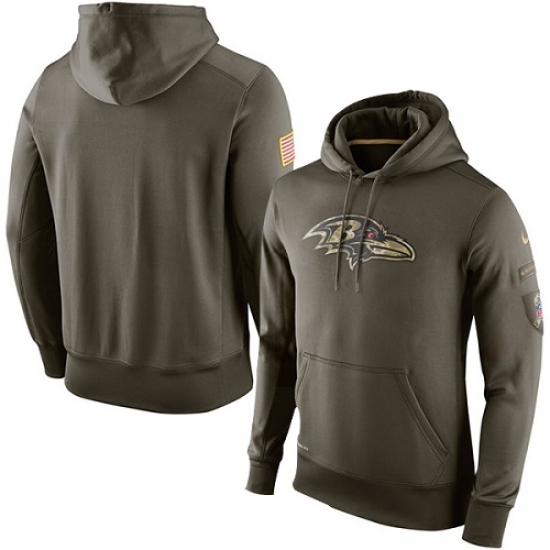 NFL Mens Baltimore Ravens Nike Olive Salute To Service KO Performance Hoodie NFL Mens Baltimore Ravens Nike Olive Salute To Service KO Performance Hoodie