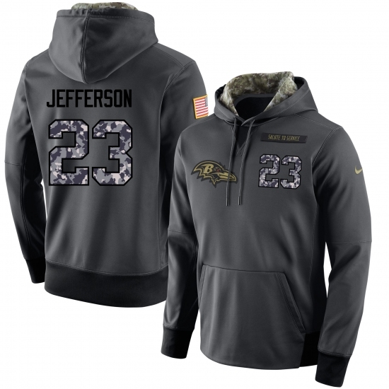 NFL Mens Nike Baltimore Ravens 23 Tony Jefferson Stitched Black Anthracite Salute to Service Player Performance Hoodie NFL Mens Nike Baltimore Ravens 23 Tony Jefferson Stitched Black Anthracite Salute to Service Player Performance Hoodie