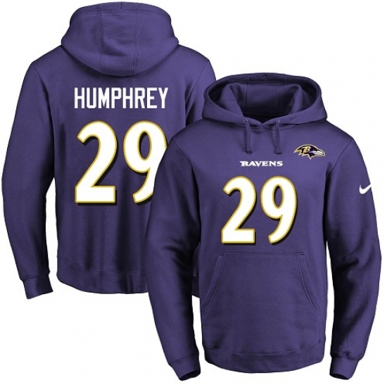 NFL Mens Nike Baltimore Ravens 29 Marlon Humphrey Purple Name Number Pullover Hoodie NFL Mens Nike Baltimore Ravens 29 Marlon Humphrey Purple Name Number Pullover Hoodie