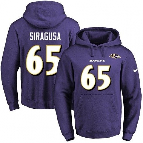 NFL Mens Nike Baltimore Ravens 65 Nico Siragusa Purple Name Number Pullover Hoodie NFL Mens Nike Baltimore Ravens 65 Nico Siragusa Purple Name Number Pullover Hoodie