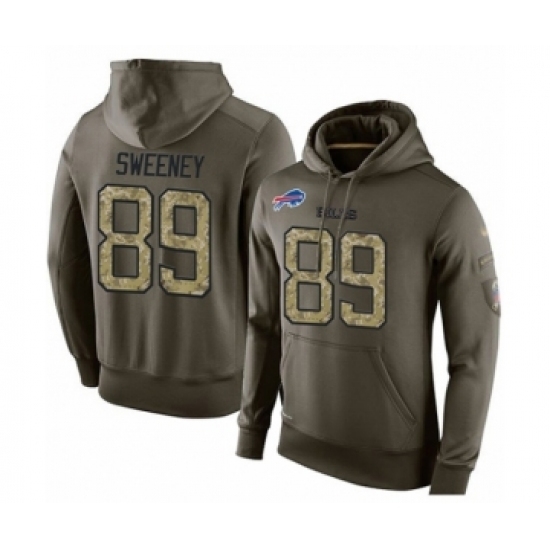Football Mens Buffalo Bills 89 Tommy Sweeney Green Salute To Service Pullover Hoodie Football Mens Buffalo Bills 89 Tommy Sweeney Green Salute To Service Pullover Hoodie