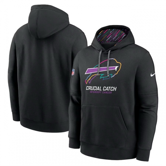 Men Buffalo Bills Black 2024 Crucial Catch Club Pullover Hoodie Men Buffalo Bills Black 2024 Crucial Catch Club Pullover Hoodie