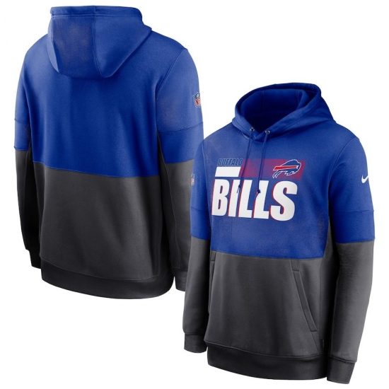 Men Buffalo Bills Nike Sideline Impact Lockup Performance Pullover Hoodie Royal Charcoal Men Buffalo Bills Nike Sideline Impact Lockup Performance Pullover Hoodie Royal Charcoal