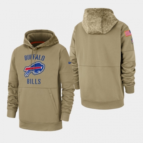 Mens Buffalo Bills Tan 2019 Salute to Service Sideline Therma Pullover Hoodie Mens Buffalo Bills Tan 2019 Salute to Service Sideline Therma Pullover Hoodie