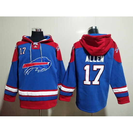 NFL Men Buffalo Bills 17 Josh Allen Stitched Hoodie NFL Men Buffalo Bills 17 Josh Allen Stitched Hoodie