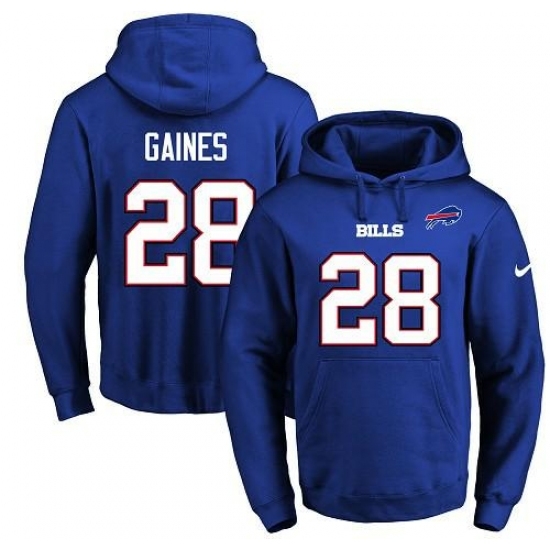 NFL Mens Nike Buffalo Bills 28 EJ Gaines Royal Blue Name Number Pullover Hoodie NFL Mens Nike Buffalo Bills 28 EJ Gaines Royal Blue Name Number Pullover Hoodie